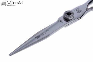 Mitzaki-YANAMI 5.5 ZOLL oder 6.0 ZOLL" , Ein Alleskönner in 440C Japan-PREMIUMSTAHL, schwarzer Schmuckstein in Swarovskifassung als Einstellschraube,inclusive Lederetui und Pflegemittel
